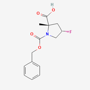 (2S,4S)-1-[(benzyloxy)carbonyl]-4-fluoro-2-methylpyrrolidine-2-carboxylic acid