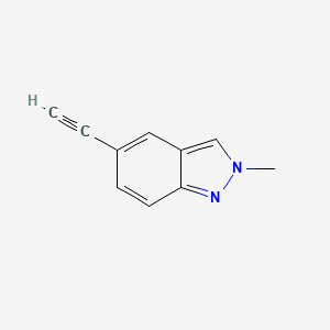 molecular formula C10H8N2 B13515173 5-Ethynyl-2-methyl-2H-indazole 