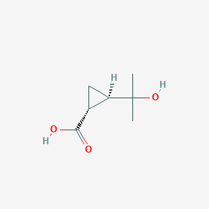 rac-(1R,2R)-2-(2-hydroxypropan-2-yl)cyclopropane-1-carboxylic acid, trans