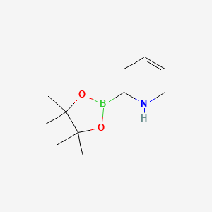 molecular formula C11H20BNO2 B13515183 2-(4,4,5,5-Tetramethyl-1,3,2-dioxaborolan-2-yl)-1,2,3,6-tetrahydropyridine 