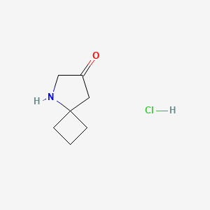 molecular formula C7H12ClNO B13515186 5-Azaspiro[3.4]octan-7-one hydrochloride 