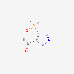 molecular formula C7H11N2O2P B13515198 4-(Dimethylphosphoryl)-1-methyl-1h-pyrazole-5-carbaldehyde 