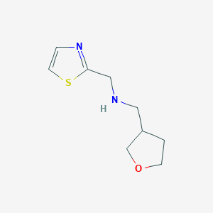 molecular formula C9H14N2OS B13515207 [(Oxolan-3-yl)methyl][(1,3-thiazol-2-yl)methyl]amine 