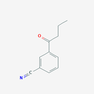 molecular formula C11H11NO B13515209 3-Butanoylbenzonitrile 