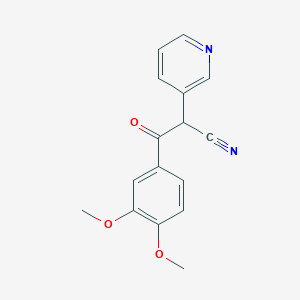 molecular formula C16H14N2O3 B13515211 3-(3,4-Dimethoxyphenyl)-3-oxo-2-(pyridin-3-yl)propanenitrile 