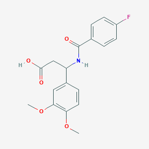 molecular formula C18H18FNO5 B1351528 3-(3,4-二甲氧基苯基)-3-[(4-氟苯甲酰)氨基]丙酸 CAS No. 332052-74-1