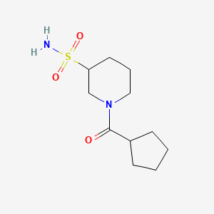 molecular formula C11H20N2O3S B13515284 1-Cyclopentanecarbonylpiperidine-3-sulfonamide 