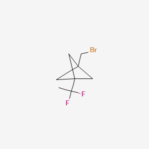 molecular formula C8H11BrF2 B13515298 1-(Bromomethyl)-3-(1,1-difluoroethyl)bicyclo[1.1.1]pentane 