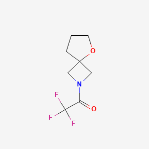 molecular formula C8H10F3NO2 B13515350 2,2,2-Trifluoro-1-{5-oxa-2-azaspiro[3.4]octan-2-yl}ethan-1-one 