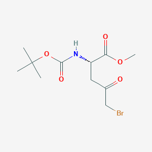 molecular formula C11H18BrNO5 B13515353 methyl (2S)-5-bromo-2-{[(tert-butoxy)carbonyl]amino}-4-oxopentanoate 