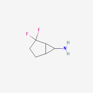 molecular formula C6H9F2N B13515356 2,2-Difluorobicyclo[3.1.0]hexan-6-amine 