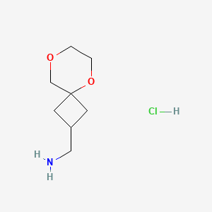 molecular formula C8H16ClNO2 B13515369 1-{5,8-Dioxaspiro[3.5]nonan-2-yl}methanamine hydrochloride 