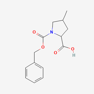 molecular formula C14H17NO4 B13515385 (2S,4R)-1-Cbz-4-methylpyrrolidine-2-carboxylic Acid 