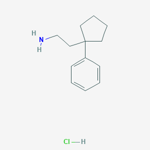 molecular formula C13H20ClN B13515414 2-(1-Phenylcyclopentyl)ethan-1-aminehydrochloride 