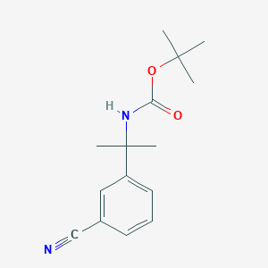 molecular formula C15H20N2O2 B13515417 tert-Butyl (2-(3-cyanophenyl)propan-2-yl)carbamate 