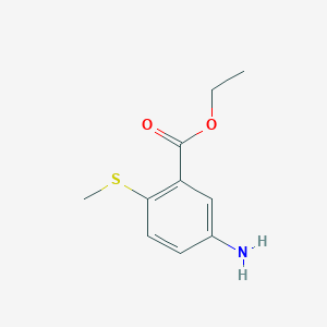 molecular formula C10H13NO2S B13515477 Ethyl 5-amino-2-(methylthio)benzoate 