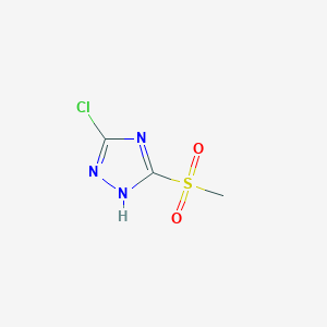 molecular formula C3H4ClN3O2S B1351549 3-氯-5-甲磺酰基-1H-[1,2,4]三唑 CAS No. 346631-06-9