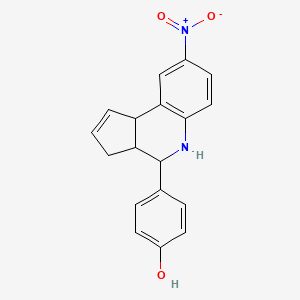 4-(8-nitro-3a,4,5,9b-tetrahydro-3H-cyclopenta[c]quinolin-4-yl)phenol