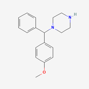 molecular formula C18H22N2O B1351553 1-[(4-Methoxyphenyl)-phenylmethyl]piperazine CAS No. 54041-93-9