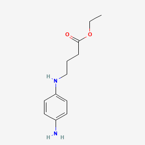 molecular formula C12H18N2O2 B13515531 Ethyl 4-((4-aminophenyl)amino)butanoate 