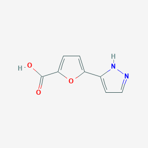 molecular formula C8H6N2O3 B13515537 5-(1H-Pyrazol-3-YL)furan-2-carboxylic acid 