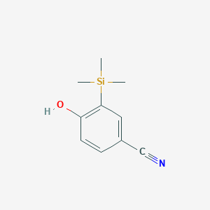 molecular formula C10H13NOSi B13515550 4-Hydroxy-3-(trimethylsilyl)benzonitrile 