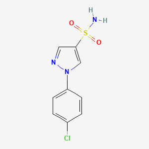 molecular formula C9H8ClN3O2S B13515565 1-(4-chlorophenyl)-1H-pyrazole-4-sulfonamide 