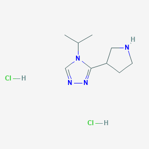 4-(propan-2-yl)-3-(pyrrolidin-3-yl)-4H-1,2,4-triazole dihydrochloride