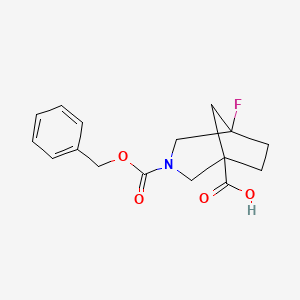 molecular formula C16H18FNO4 B13515599 3-((Benzyloxy)carbonyl)-5-fluoro-3-azabicyclo[3.2.1]octane-1-carboxylic acid 