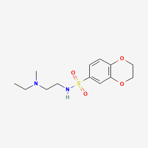 molecular formula C13H20N2O4S B13515602 N-{2-[ethyl(methyl)amino]ethyl}-2,3-dihydro-1,4-benzodioxine-6-sulfonamide 