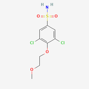 molecular formula C9H11Cl2NO4S B13515617 3,5-Dichloro-4-(2-methoxyethoxy)benzenesulfonamide 