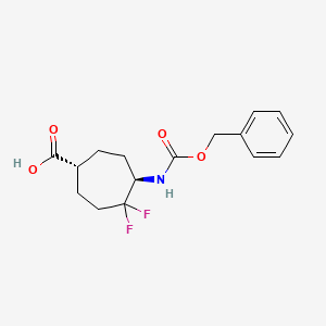 rac-(1R,5R)-5-{[(benzyloxy)carbonyl]amino}-4,4-difluorocycloheptane-1-carboxylic acid