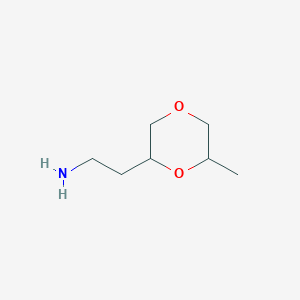 molecular formula C7H15NO2 B13515655 2-(6-Methyl-1,4-dioxan-2-yl)ethan-1-amine 