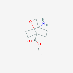 molecular formula C10H17NO3 B13515658 Ethyl 4-amino-2-oxabicyclo[2.2.2]octane-1-carboxylate 