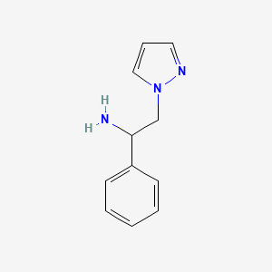 molecular formula C11H13N3 B1351566 1-phenyl-2-(1H-pyrazol-1-yl)ethanamine CAS No. 248250-51-3