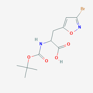 3-(3-Bromo-1,2-oxazol-5-yl)-2-{[(tert-butoxy)carbonyl]amino}propanoicacid