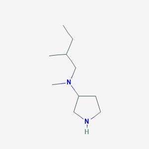 molecular formula C10H22N2 B13515684 N-methyl-N-(2-methylbutyl)pyrrolidin-3-amine 