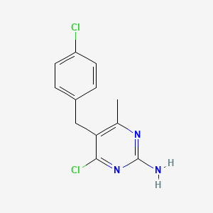 molecular formula C12H11Cl2N3 B1351569 4-Chloro-5-(4-chloro-benzyl)-6-methyl-pyrimidin-2-ylamine CAS No. 500157-73-3