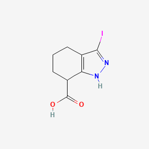 3-iodo-4,5,6,7-tetrahydro-1H-indazole-7-carboxylic acid