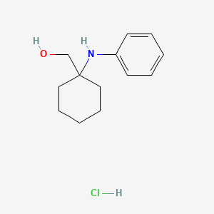 molecular formula C13H20ClNO B13515695 [1-(Phenylamino)cyclohexyl]methanol hydrochloride 