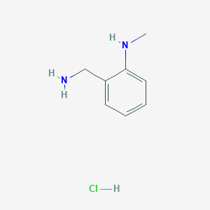 molecular formula C8H13ClN2 B13515705 2-(aminomethyl)-N-methylanilinehydrochloride 