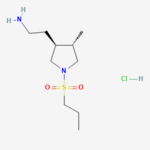 rac-2-[(3R,4R)-4-methyl-1-(propane-1-sulfonyl)pyrrolidin-3-yl]ethan-1-amine hydrochloride