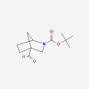 molecular formula C12H19NO3 B13515739 Tert-butyl4-formyl-2-azabicyclo[2.2.1]heptane-2-carboxylate 