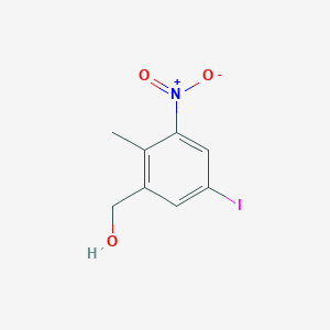 molecular formula C8H8INO3 B13515754 (5-Iodo-2-methyl-3-nitrophenyl)methanol 