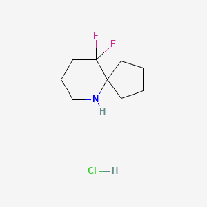 molecular formula C9H16ClF2N B13515794 10,10-Difluoro-6-azaspiro[4.5]decane hydrochloride 