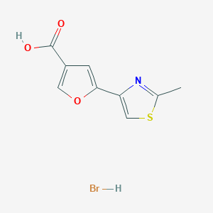 molecular formula C9H8BrNO3S B13515811 5-(2-Methyl-1,3-thiazol-4-yl)furan-3-carboxylicacidhydrobromide 