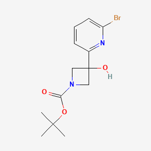 molecular formula C13H17BrN2O3 B13515819 Tert-butyl 3-(6-bromopyridin-2-yl)-3-hydroxyazetidine-1-carboxylate 