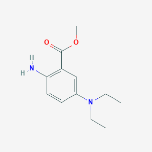 molecular formula C12H18N2O2 B13515826 Methyl 2-amino-5-(diethylamino)benzoate 