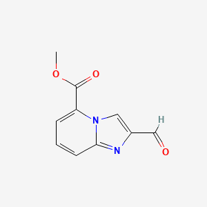 molecular formula C10H8N2O3 B13515829 Methyl 2-formylimidazo[1,2-a]pyridine-5-carboxylate 