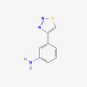 molecular formula C8H7N3S B1351585 3-(1,2,3-噻二唑-4-基)苯胺 CAS No. 878437-57-1